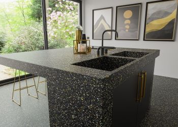 Кварцевый агломерат Technistone (Чехия) Taurus Terazzo Black